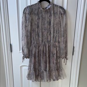 Olivaceous holiday party Snake Print Dress